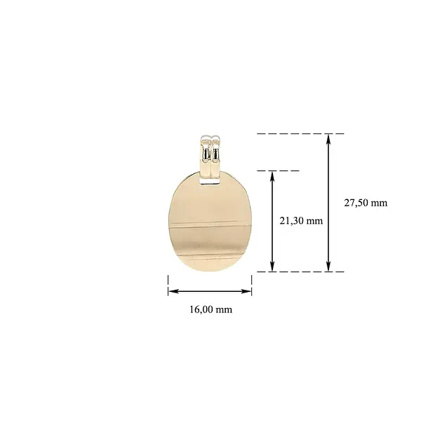 Gold-Anhängerplatte für Gravur