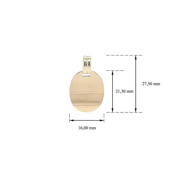 Gold-Anhängerplatte für Gravur
