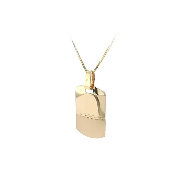 Gold-Anhängerplatte für Gravur