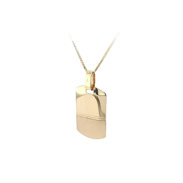 Gold-Anhängerplatte für Gravur