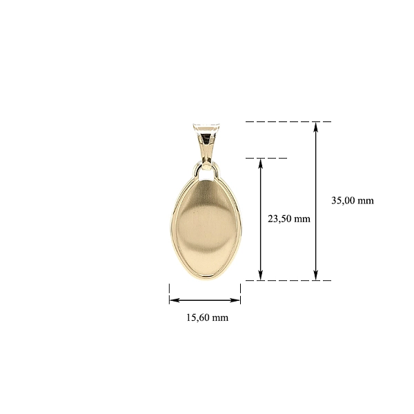 Gold-Anhängerplatte für Gravur
