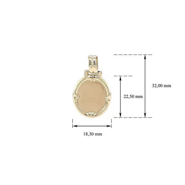 Gold-Anhängerplatte für Gravur