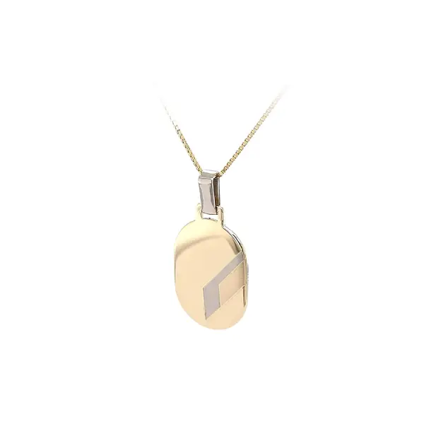 Gold-Anhängerplatte für Gravur