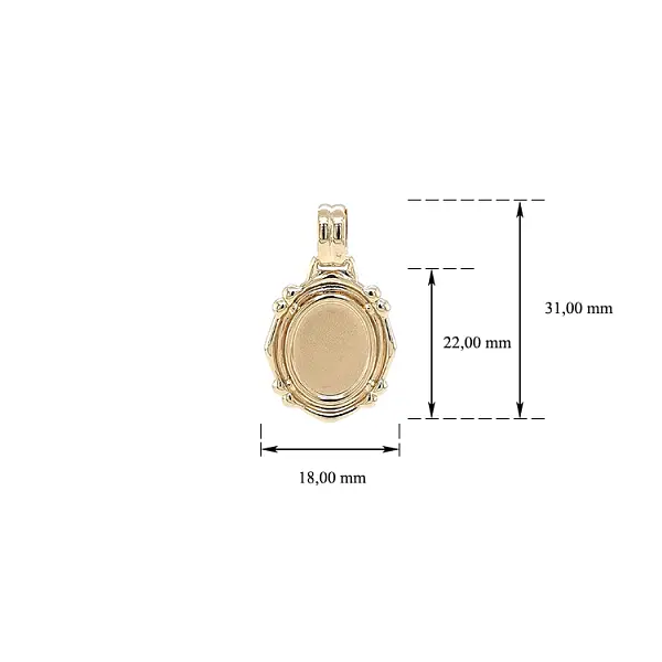 Gold-Anhängerplatte für Gravur