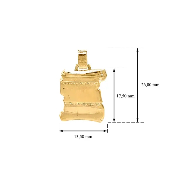 Goldplatte für die Pergamentgravur