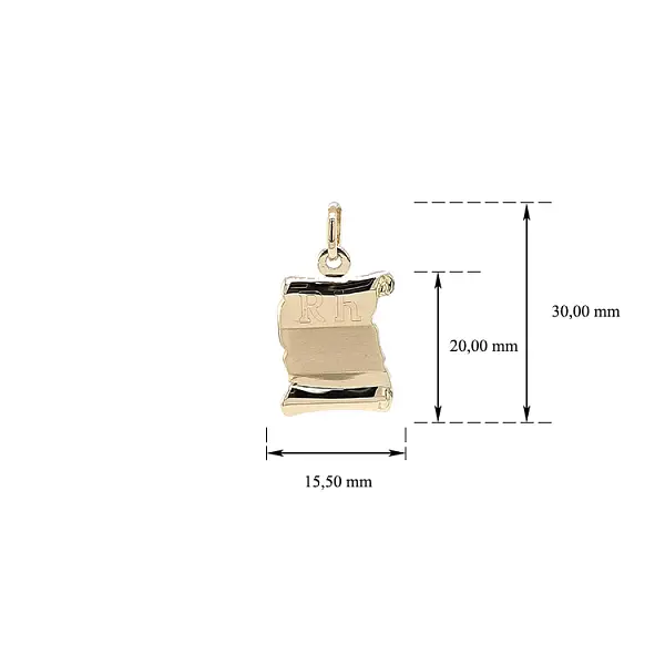 Gold-Pergament-Anhänger für Gravur
