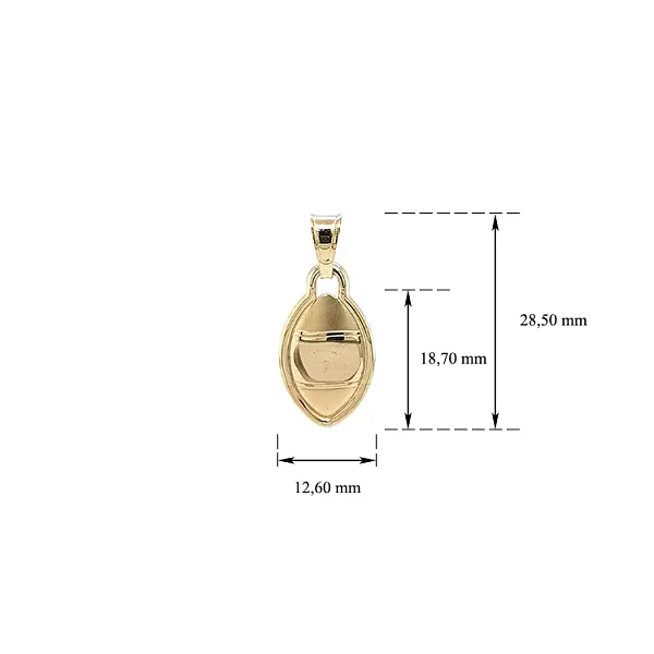 Gold-Anhängerplatte für Gravur