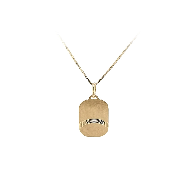 Gold-Anhängerplatte für Gravur
