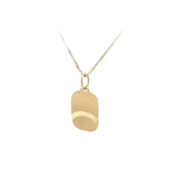 Gold-Anhängerplatte für Gravur