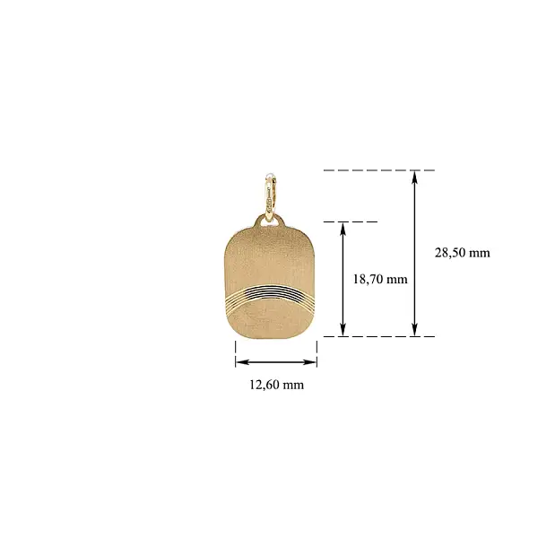 Gold-Anhängerplatte für Gravur
