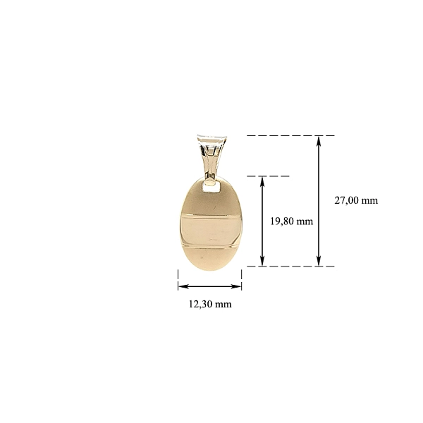 Gold-Anhängerplatte für Gravur