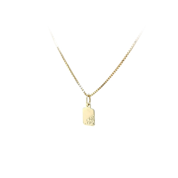 Gold-Anhängerplatte für Gravur