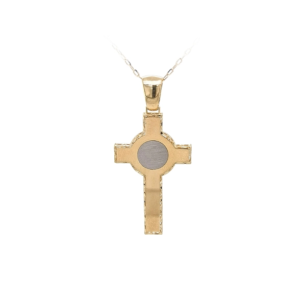 Anhänger Kreuz aus kombiniertem Gold