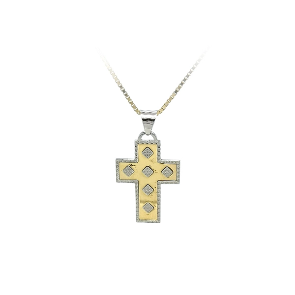 Anhänger Kreuz aus kombiniertem Gold