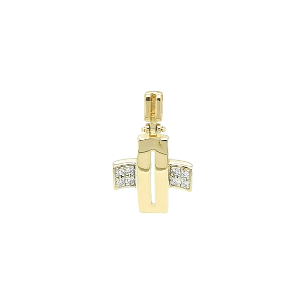 Gold-Anhänger Kreuz mit Zirkonen