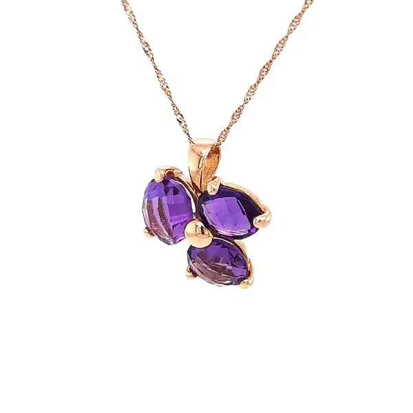 Gold-Anhänger mit Amethyst