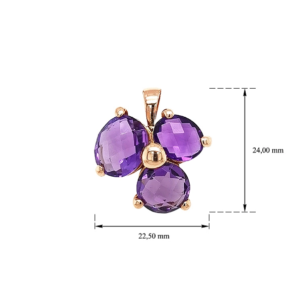 Gold-Anhänger mit Amethyst
