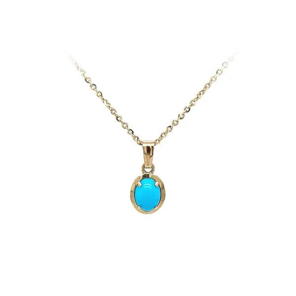 Gold-Anhänger mit Türkis
