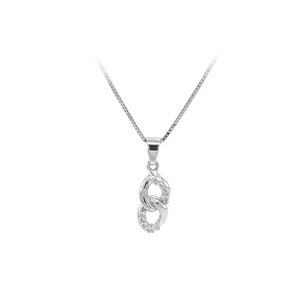Anhänger mit Zirkonen aus Weißgold
