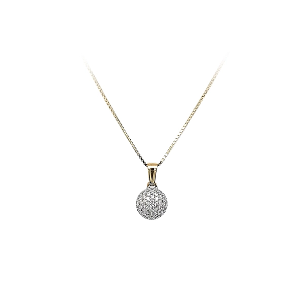 Gold-Anhänger mit Zirkonen