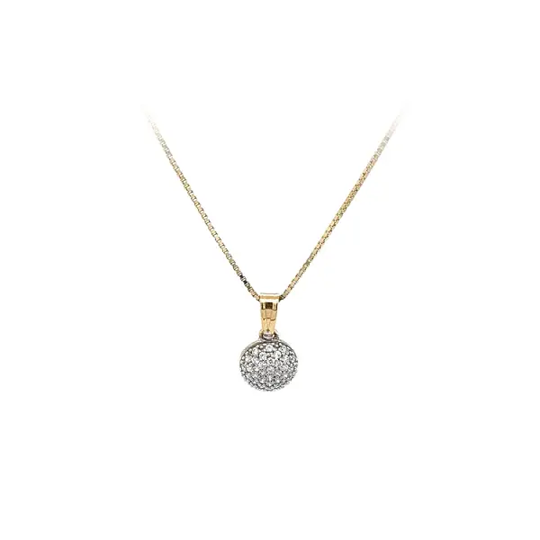 Gold-Anhänger mit Zirkonen