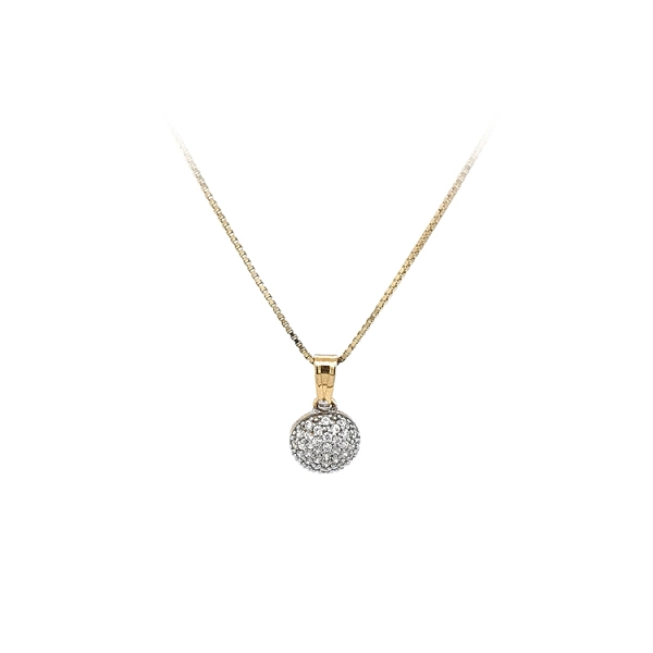 Gold-Anhänger mit Zirkonen
