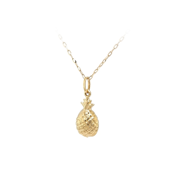 Gold-Anhänger Obst Ananas