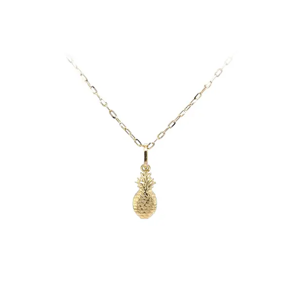 Gold-Anhänger Obst Ananas