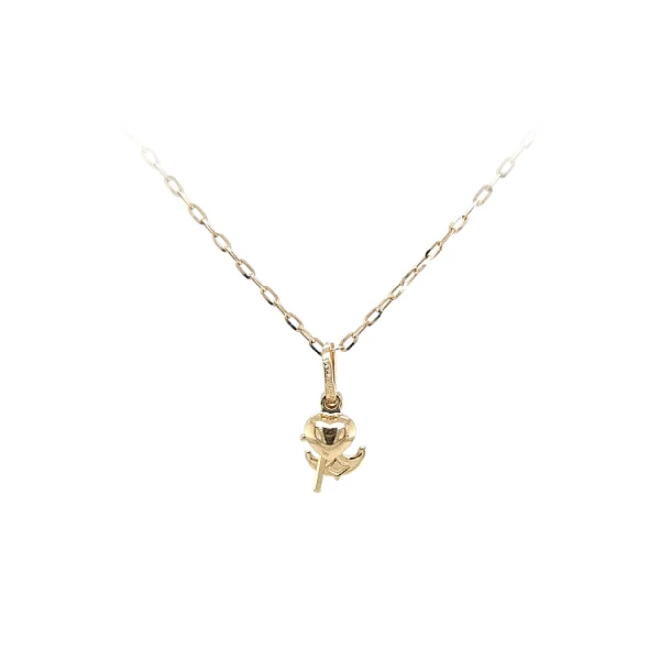 Gold-Anhänger Herz, Anker, Kreuz