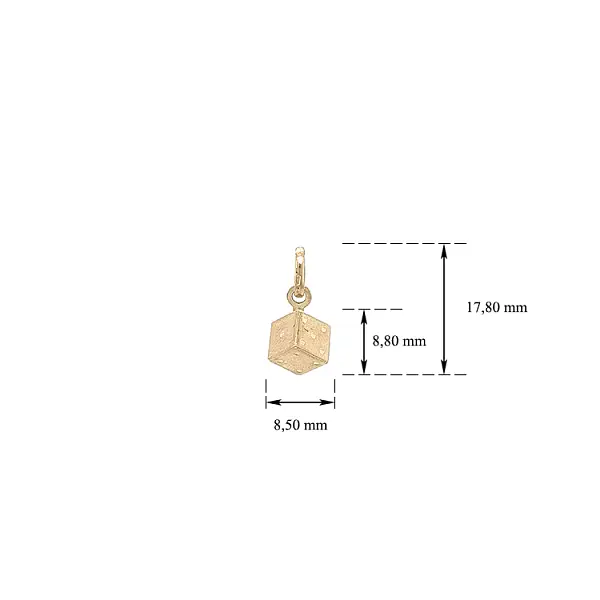 Gold-Anhänger Spielwürfel