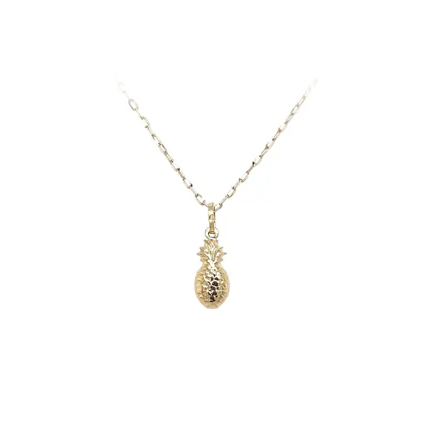 Gold-Anhänger Obst Ananas