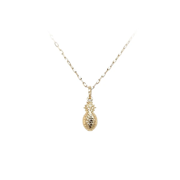 Gold-Anhänger Obst Ananas