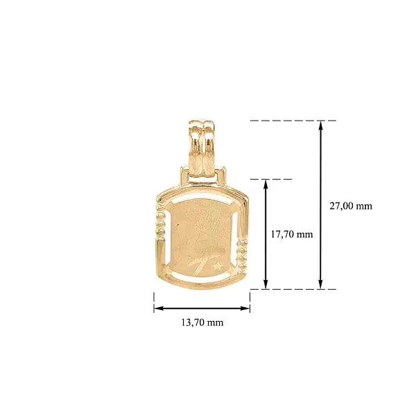 Gold-Anhänger Zeichen der Jungfrau