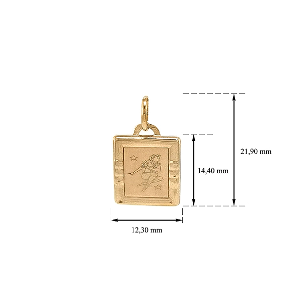 Gold-Anhänger Zeichen der Jungfrau