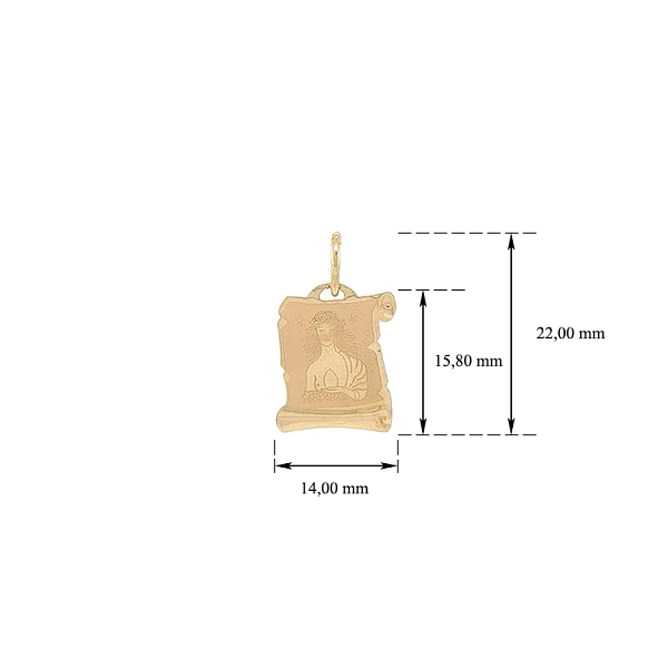 Gold-Anhänger Zeichen der Jungfrau