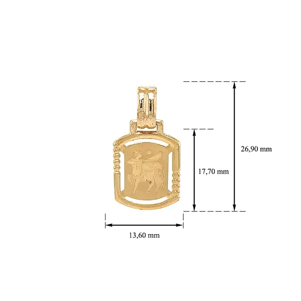 Gold-Anhänger Zeichen des Schütze