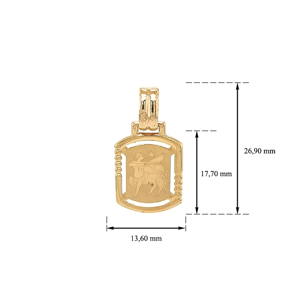 Gold-Anhänger Zeichen des Schütze