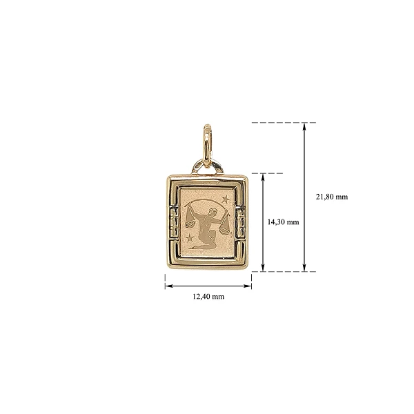 Gold-Anhänger Zeichen der Waage