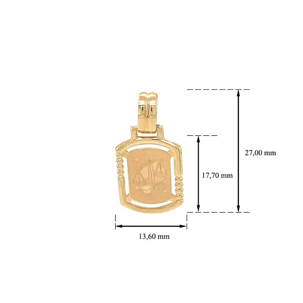 Gold-Anhänger Zeichen der Waage