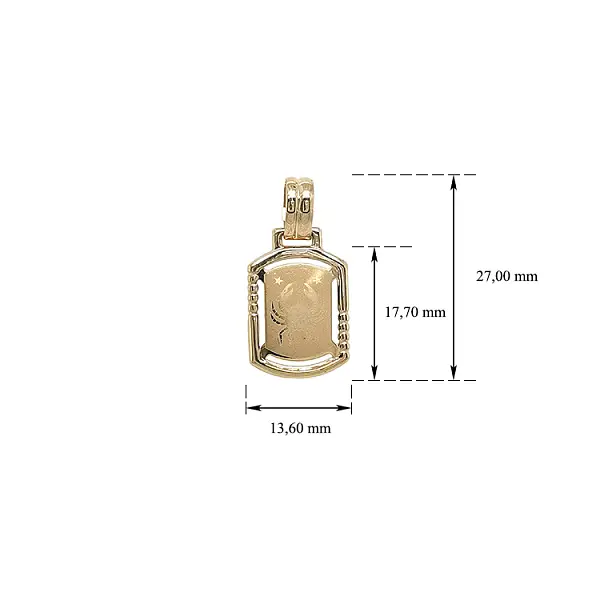 Gold-Anhänger Zeichen des Krebses