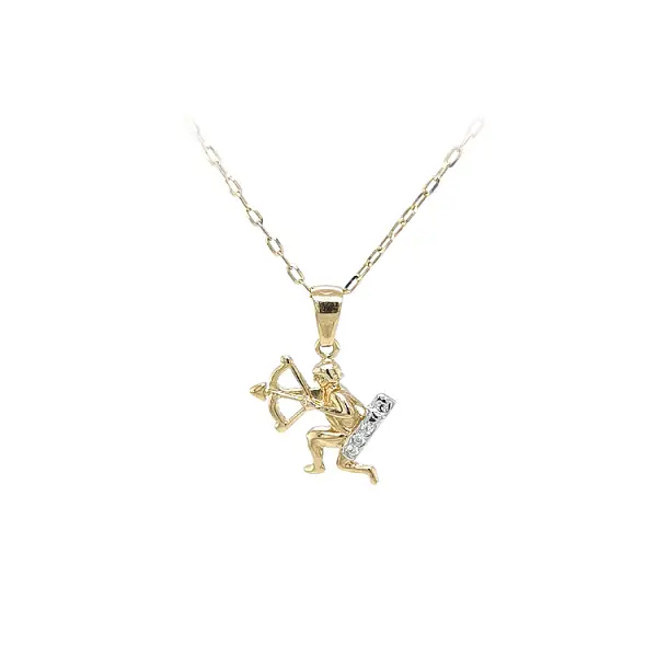 Gold-Anhänger Schütze mit Zirkonen