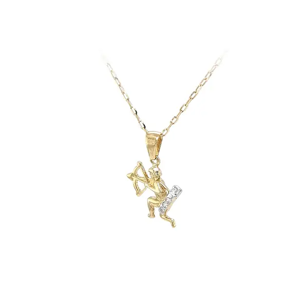 Gold-Anhänger Schütze mit Zirkonen