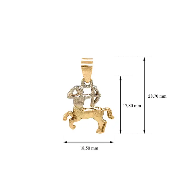 Gold-Anhänger Zeichen des Schütze