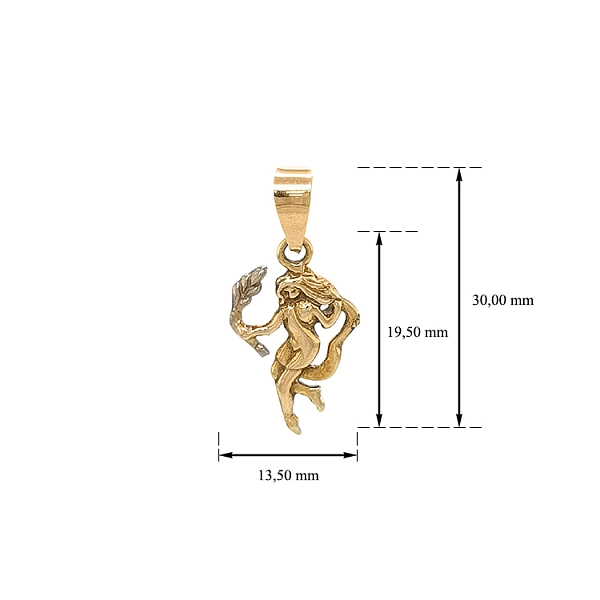Gold-Anhänger Zeichen der Jungfrau