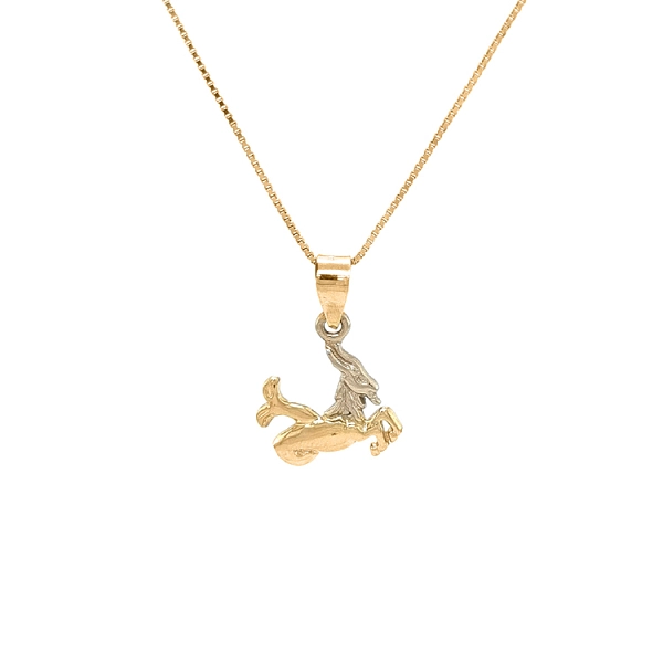 Gold-Anhänger Zeichen des Steinbocks