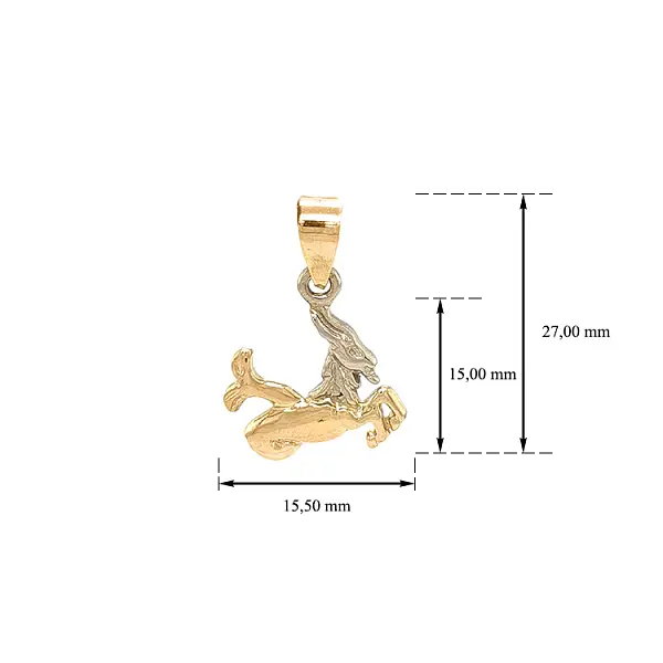 Gold-Anhänger Zeichen des Steinbocks