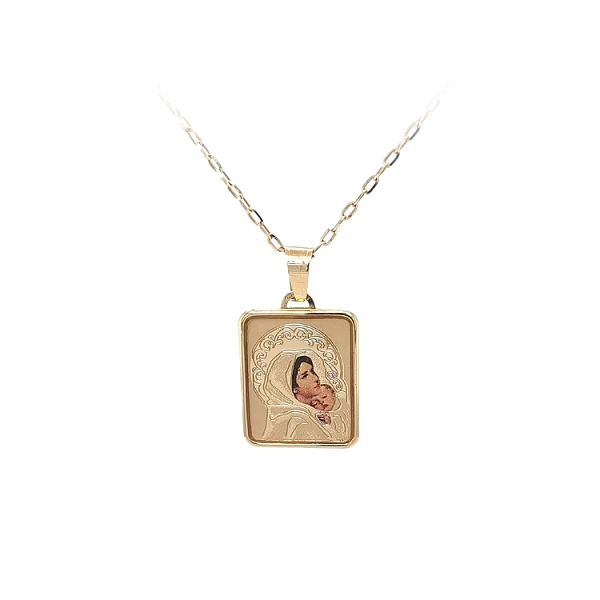 Goldanhänger Madonna Maria und Jesuskind