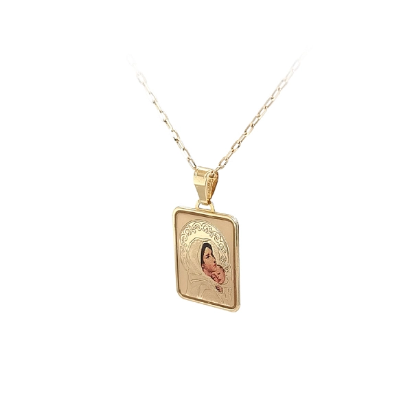 Goldanhänger Madonna Maria und Jesuskind