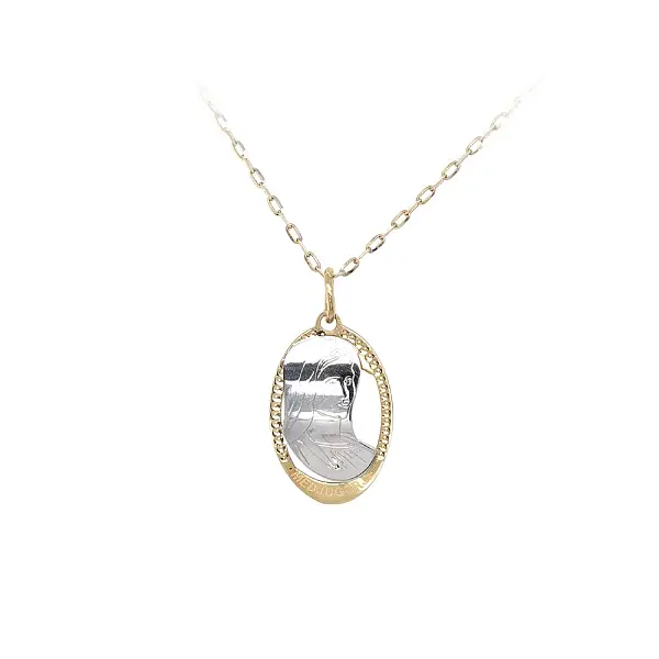 Anhänger Madonna Jungfrau Maria aus kombiniertem Gold