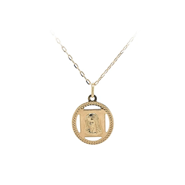 Gold-Anhänger Medaillon Jungfrau Maria